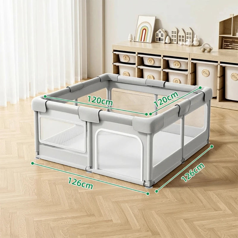 Grand parc pour bébé en tissu 120x120