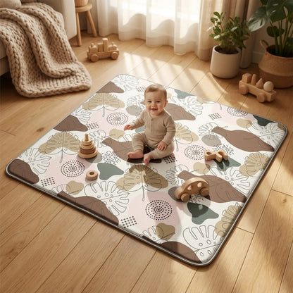 Matelas carre pour parc bebe khaki