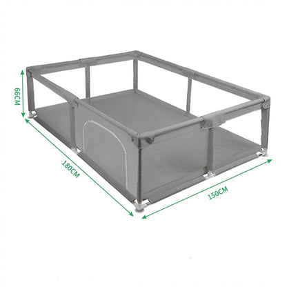 Parc bebe en tissu grise anti-derapant 180 x150
