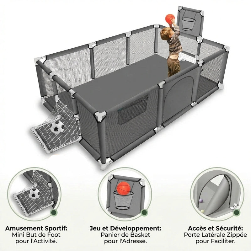 Parc pour bebe attractive en tissu usp