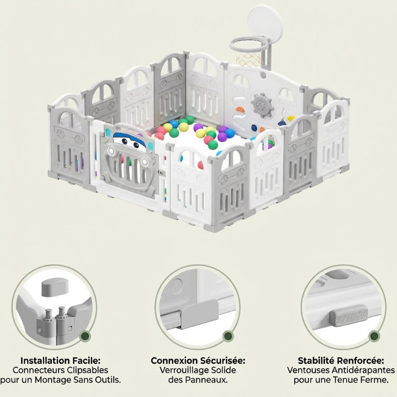 Parc pour bebe pliable geant usp