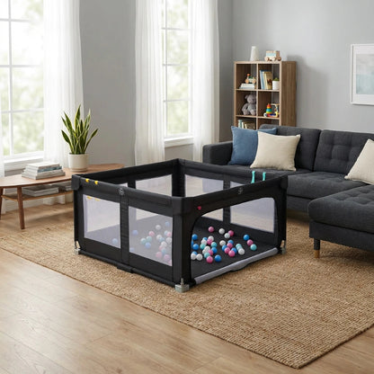 Parc pour bebe pliable noir
