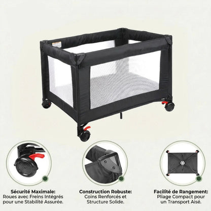 Petit parc pour bebe pliant en tissu usp